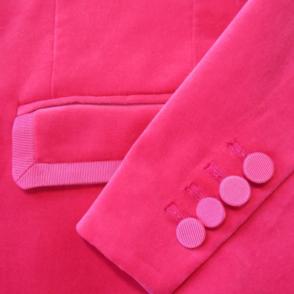NEW J.Crew Collection Willa Blazer in Dragonfruit Tipped Stretch Velvet 10 - Picture 4 of 7